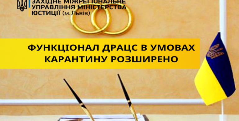 Які послуги можна отримати в ДРАЦС в період карантину